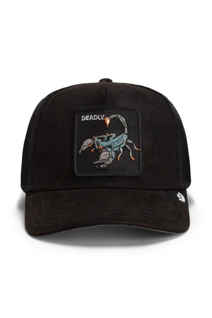 Goorin Bros Czapka z daszkiem trucker Suede Scorpion 101.2850 czarny AW26