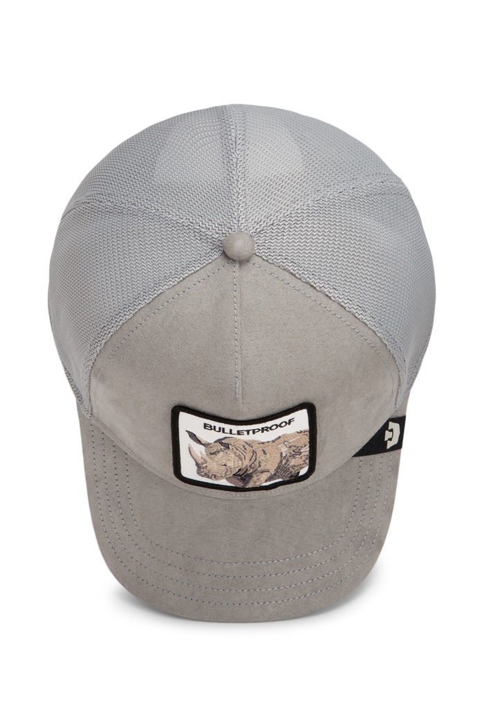 Czapka z daszkiem trucker Suede Rhino Goorin Bros szary 101.3160
