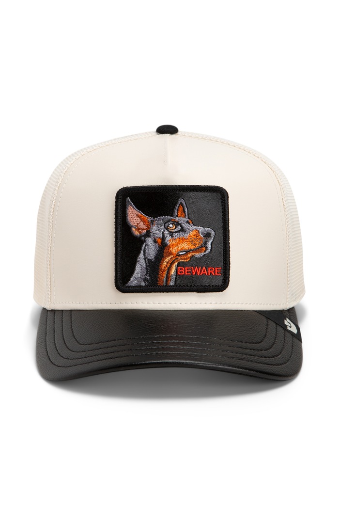 Goorin Bros Czapka z daszkiem trucker Faux Leather Doberman 101.3166 biały AW26