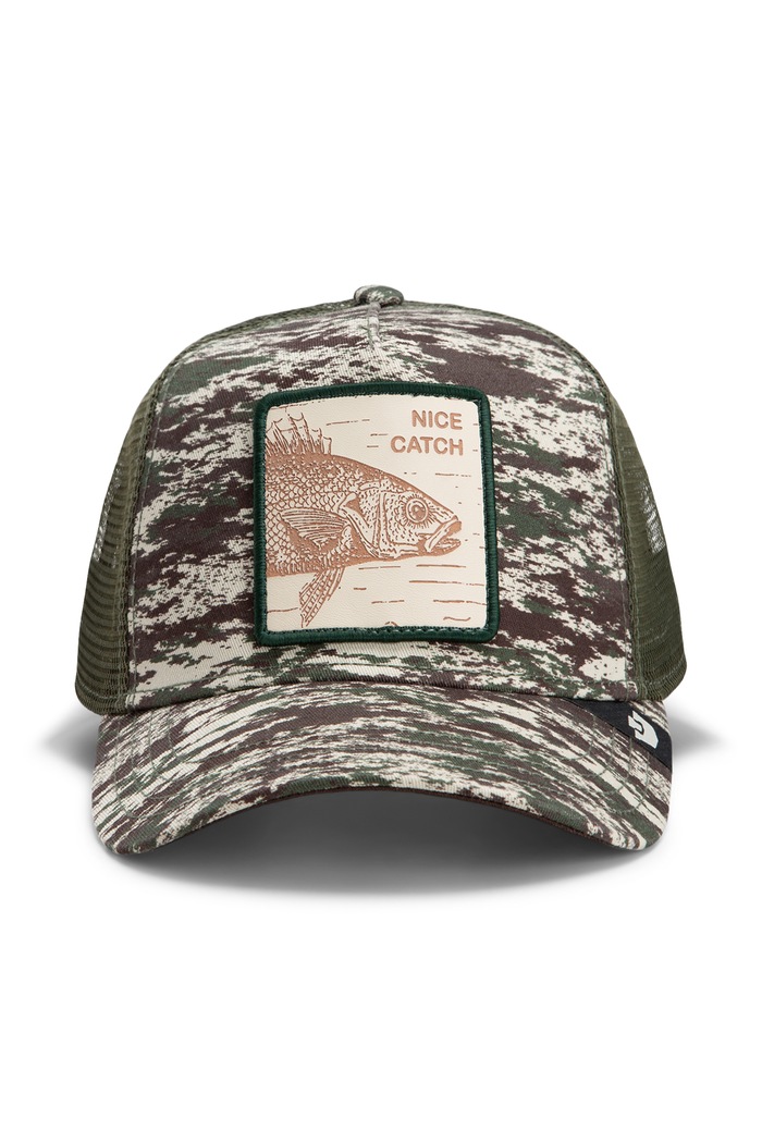 Goorin Bros Czapka z daszkiem trucker Camo Engraved Bass 101.3673 zielony AW26