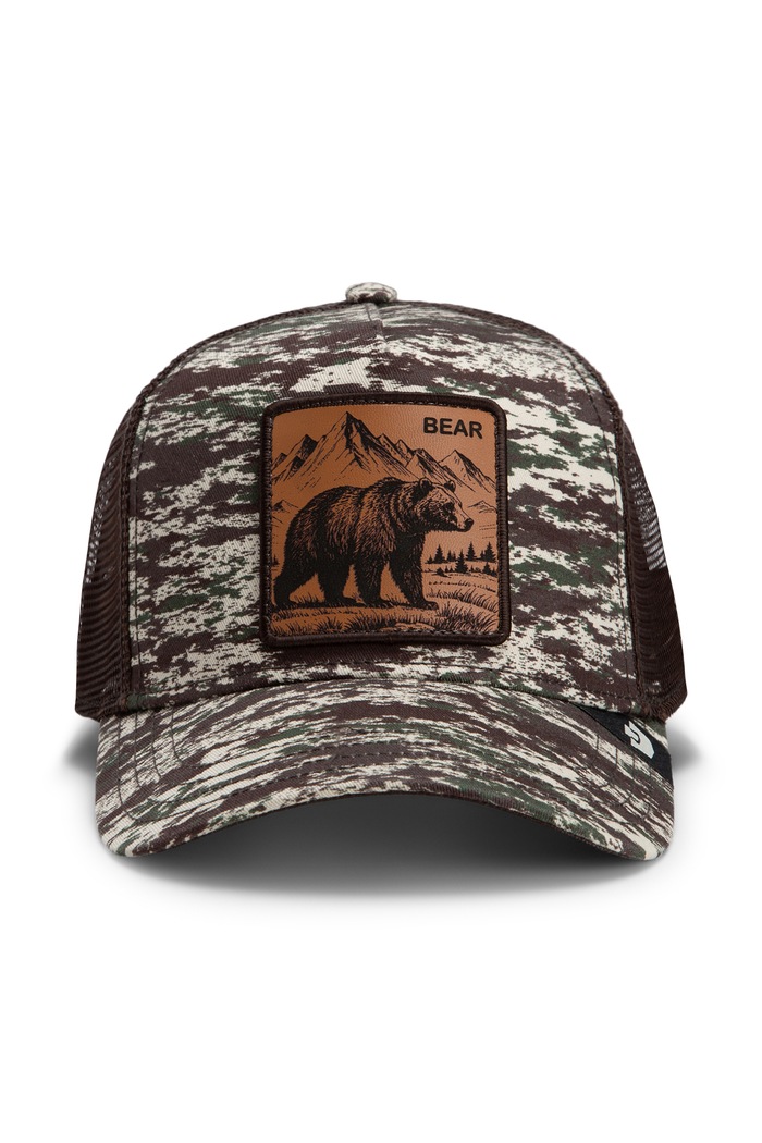 Goorin Bros Czapka z daszkiem trucker Camo Engraved Bear 101.3198 brązowy AW26