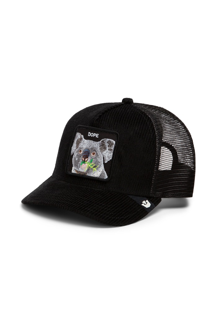 Goorin Bros Czapka z daszkiem trucker sztruksowa Corduroy Dope czarny 101.3187