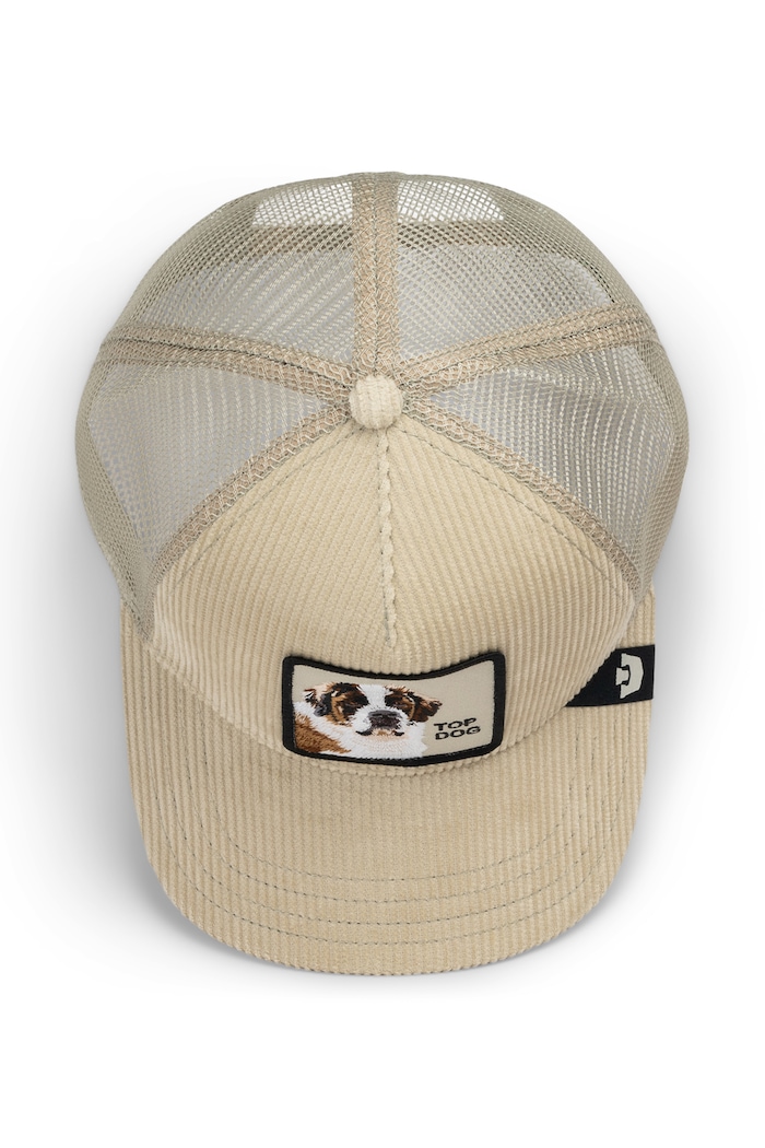 Czapka z daszkiem trucker sztruksowa Corduroy Top Dog Goorin Bros beżowy 101.3184
