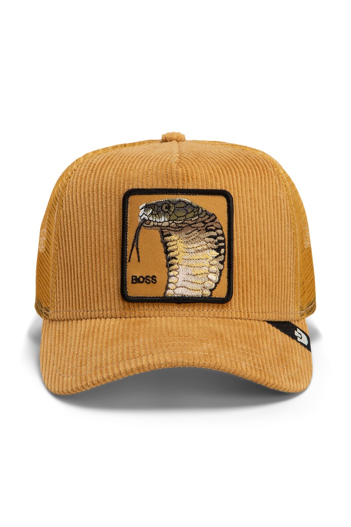 Goorin Bros Czapka z daszkiem trucker sztruksowa Corduroy Boss 101.3181 żółty AW26