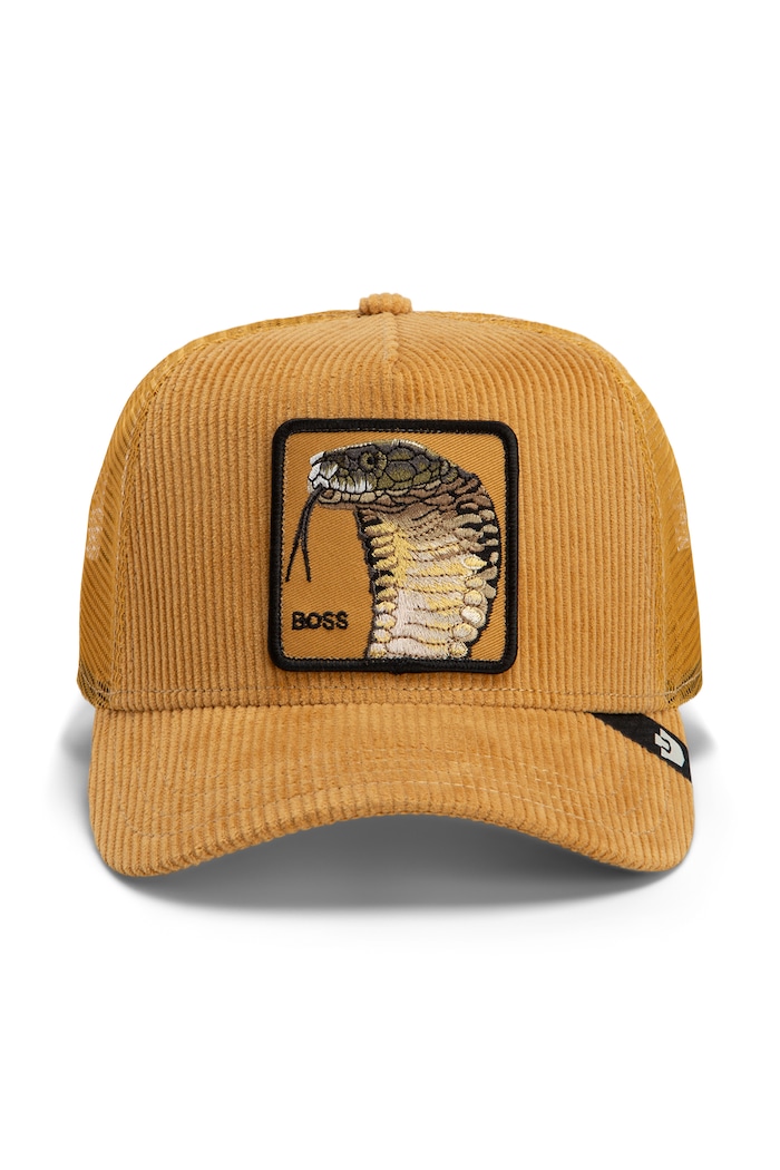 Goorin Bros Czapka z daszkiem trucker sztruksowa Corduroy Boss 101.3181 żółty AW26