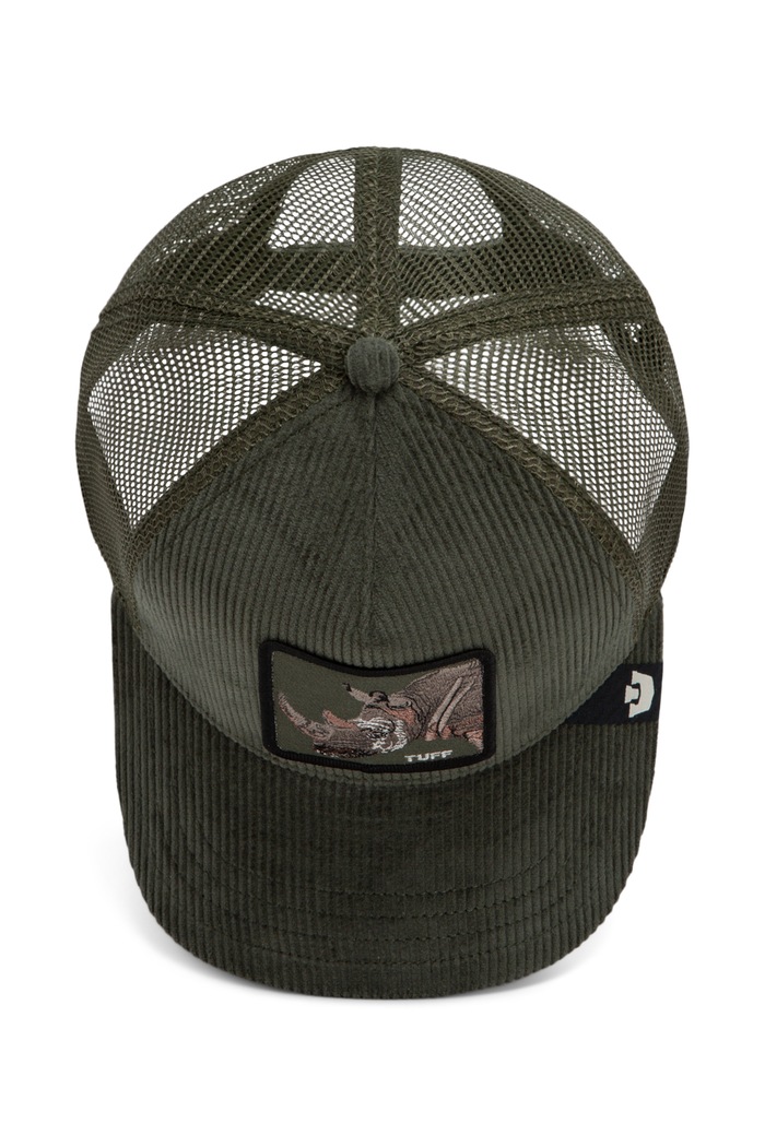 Czapka z daszkiem trucker sztruksowa Corduroy Tuff Goorin Bros zielony 101.3182
