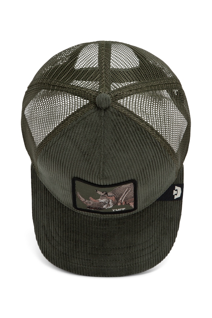 Czapka z daszkiem trucker sztruksowa Corduroy Tuff Goorin Bros zielony 101.3182
