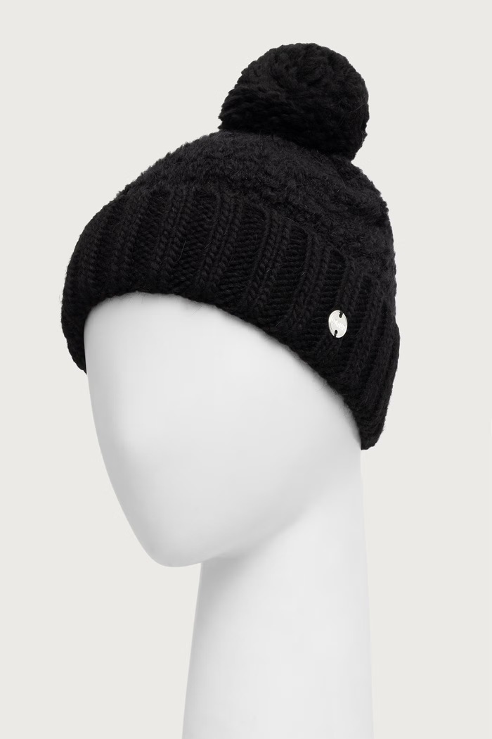 Colmar Czapka z pomponem z dodatkiem wełny 50000029N.5WJ czarny AW26
