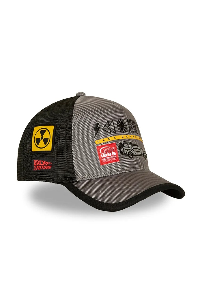Akcesoria Capslab Czapka z daszkiem trucker z bawełną x back to the future CL.BTF2.1.PCT.BTF szary