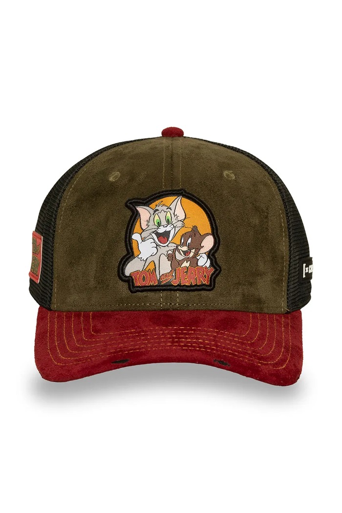 Capslab Czapka z daszkiem trucker z bawełną x Tom & Jerry CL.TAJ9.1.PCS.TAJ zielony AW26