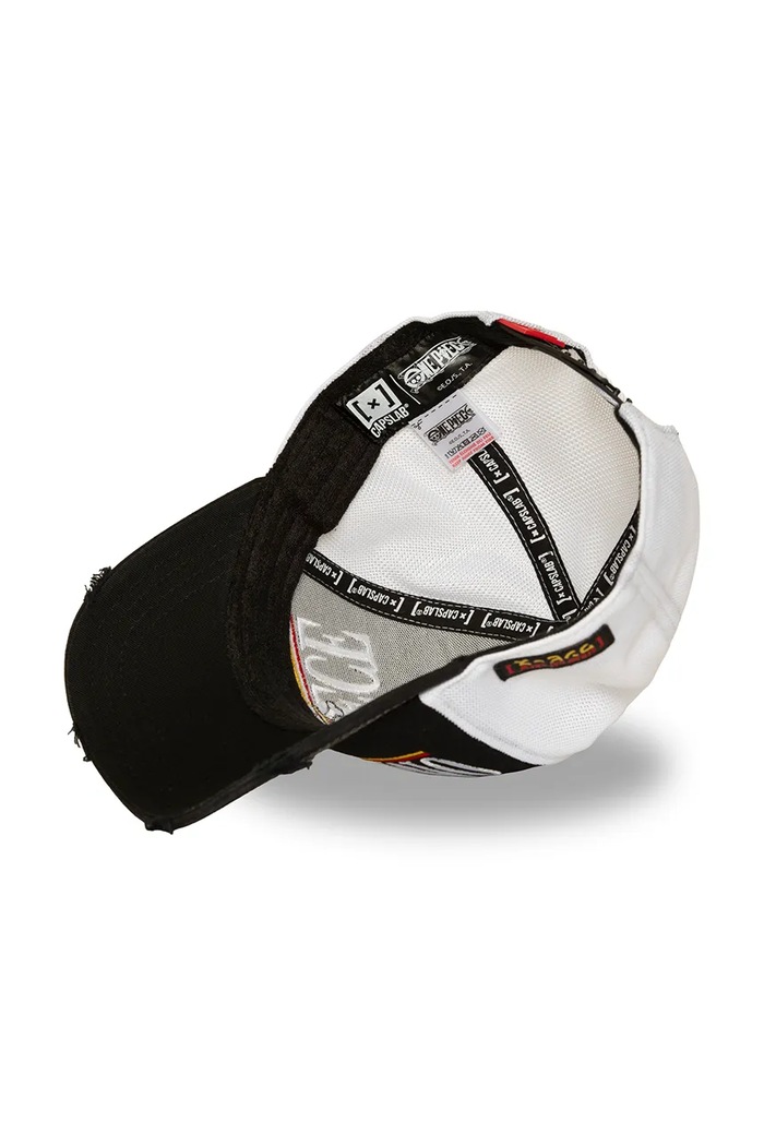 Czapka z daszkiem trucker z bawełną x Onepiece Capslab czarny CL.OP8.1.PCT.ONE