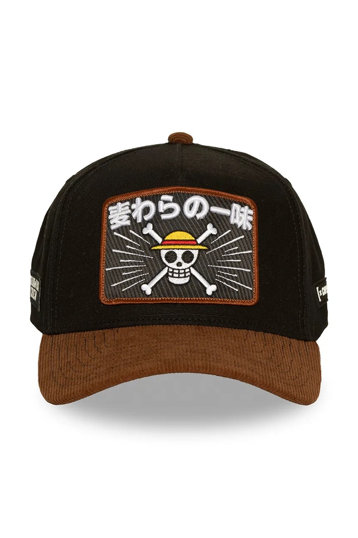 Capslab Czapka z daszkiem trucker z bawełną x Onepiece CL.OP8.1.CTA.MUG brązowy AW26
