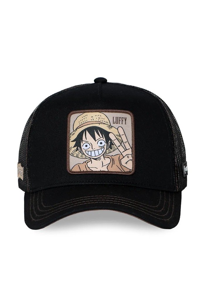 Capslab Czapka z daszkiem trucker z bawełną x Onepiece CL.OP2.1.CAS.WAN3B czarny AW26