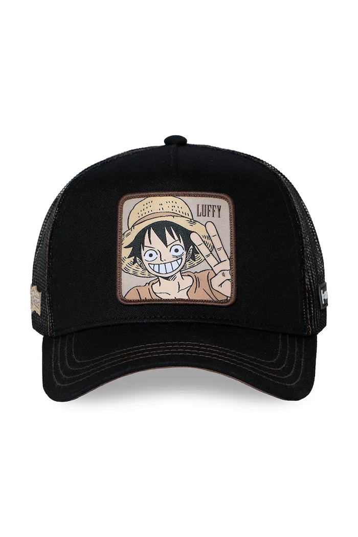 Capslab Czapka z daszkiem trucker z bawełną x Onepiece CL.OP2.1.CAS.WAN3B czarny AW26