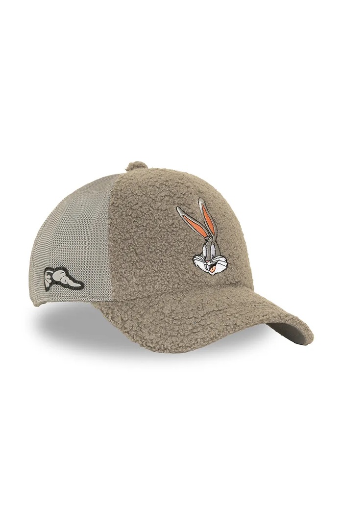 Akcesoria Capslab Czapka z daszkiem trucker z bawełną x Looney Tunes CL.LOO14.1.PCB.BUN szary