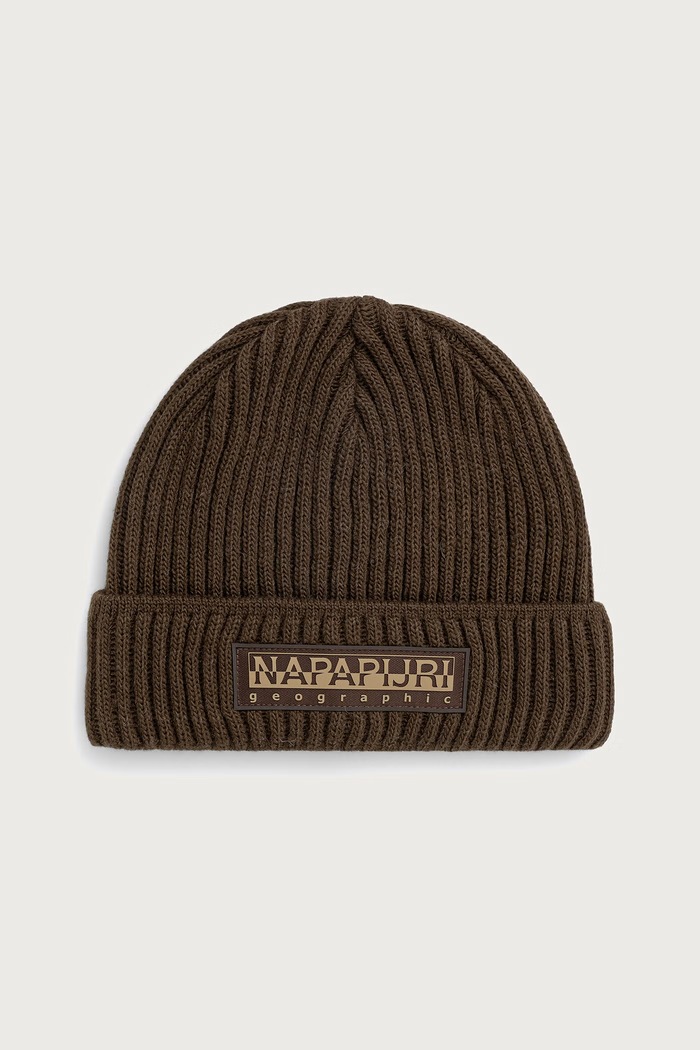 Napapijri Czapka beanie F-Vispa brązowy NP0A4HXMWT31