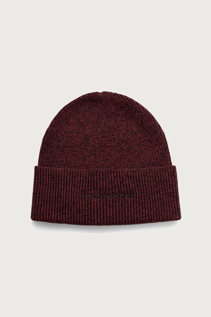 Icebreaker Czapka beanie z wełny merino Merino All Day bordowy IB0A573J0O81