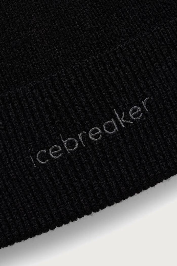 Icebreaker Czapka beanie z wełny merino Merino All Day IB0A573J0011 czarny AW26