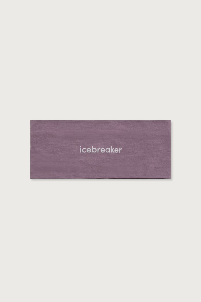 Icebreaker Opaska na głowę wełniana Merino 200 Oasis fioletowy IB0A56SG0N11