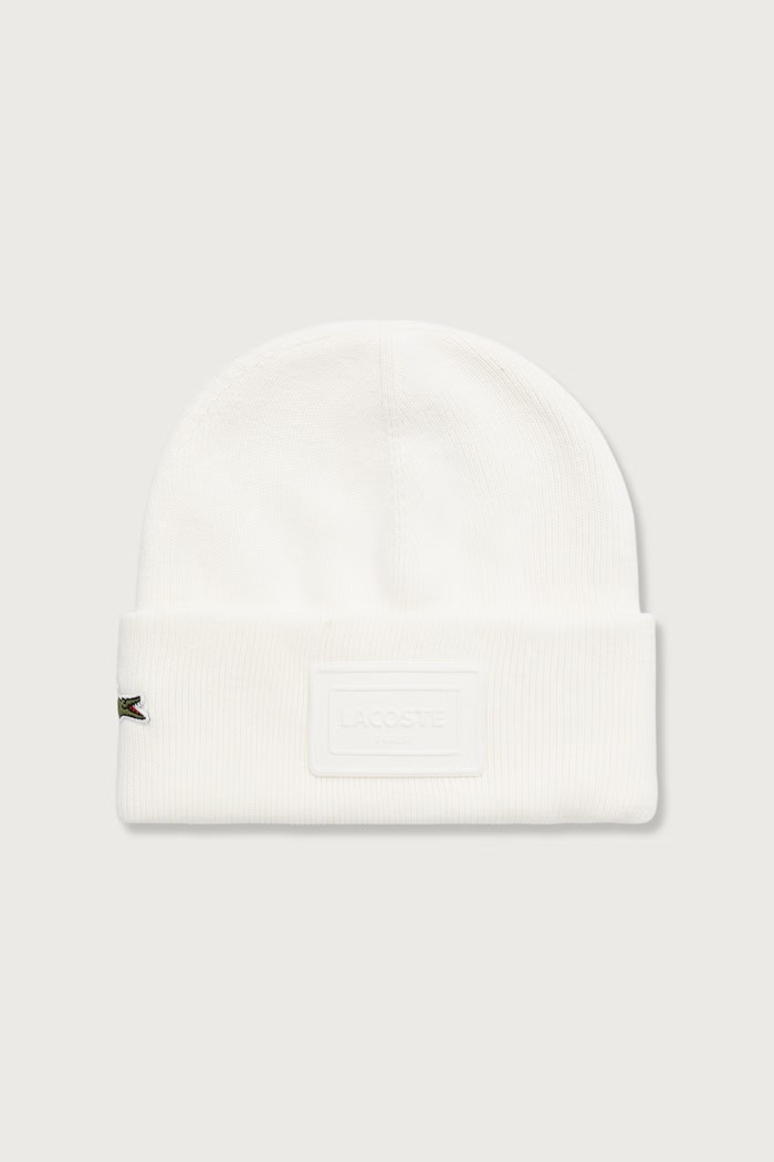 Lacoste Σκούφος με βαμβάκι λευκό RB9885