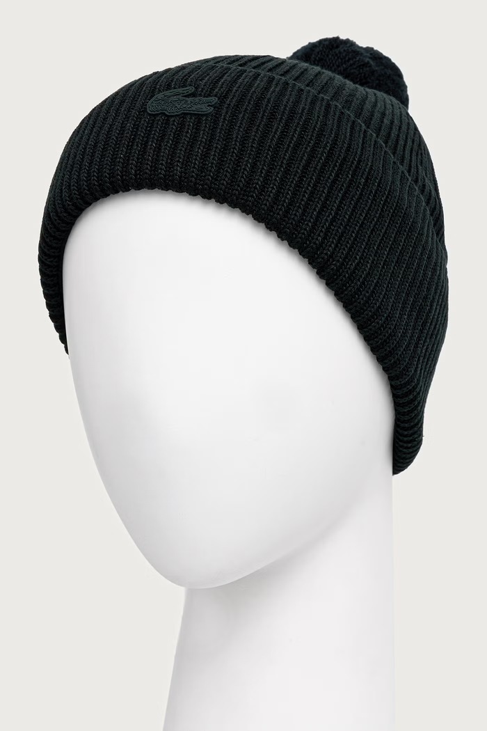 Akcesoria Lacoste Czapka z pomponem z wełną RB7028 zielony