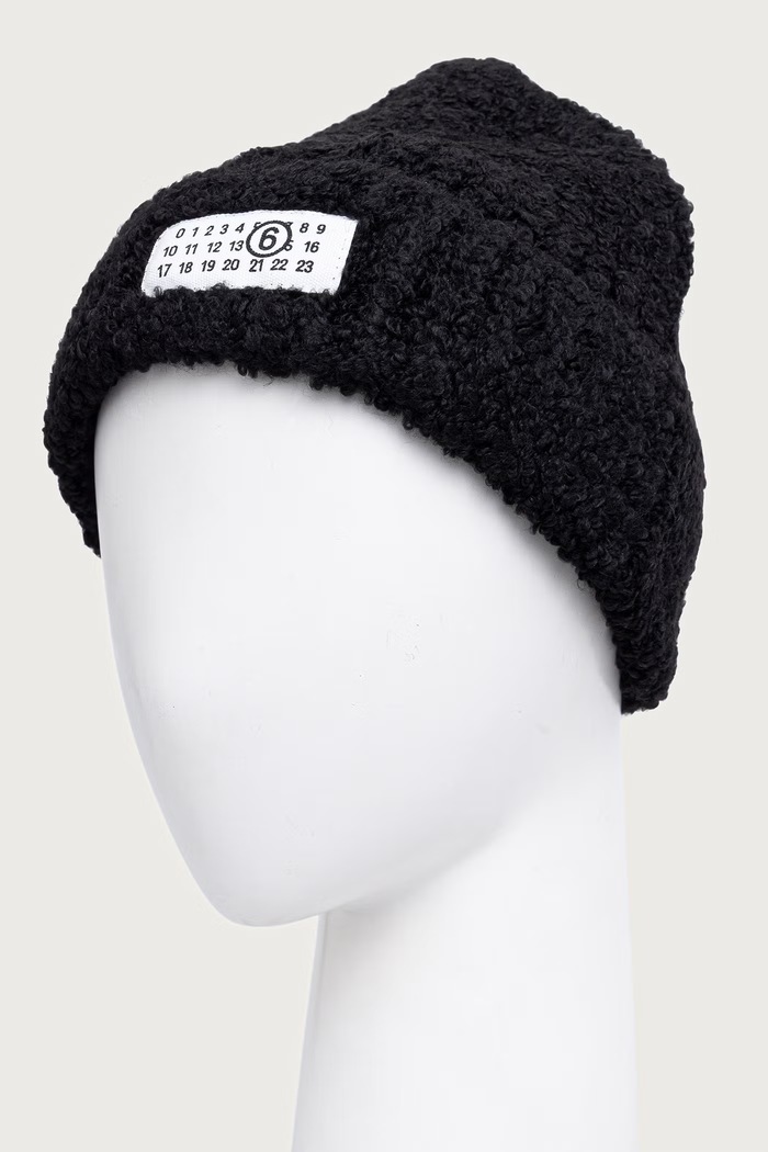 Akcesoria MM6 Maison Margiela czapka z dodatkiem wełny S62TB0009.M13342 czarny