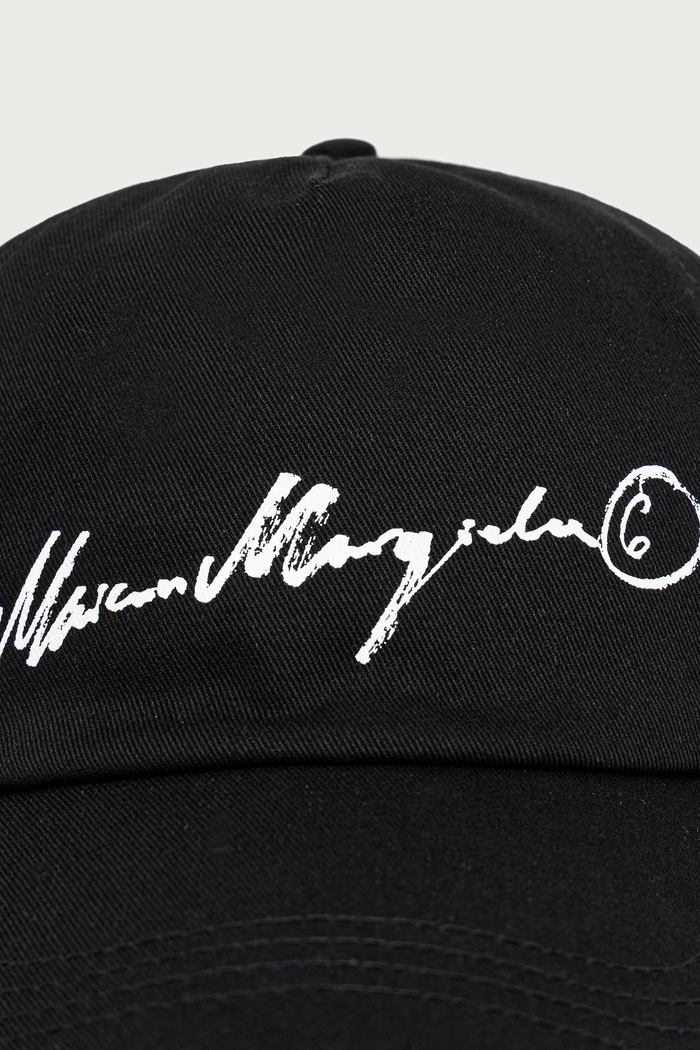 MM6 Maison Margiela Czapka z daszkiem bawełniana S52TC0068.M13320 czarny AW26