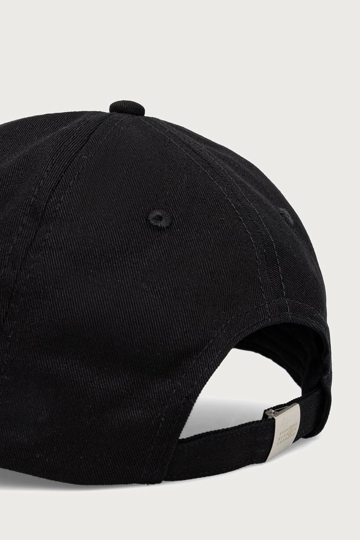 Akcesoria MM6 Maison Margiela Czapka z daszkiem bawełniana S52TC0068.M13320 czarny