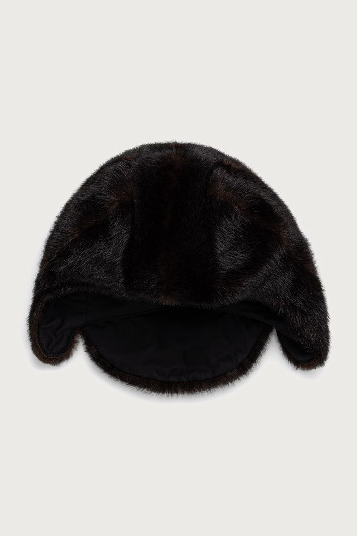 MM6 Maison Margiela czapka S52TC0067.M35637 brązowy AW26