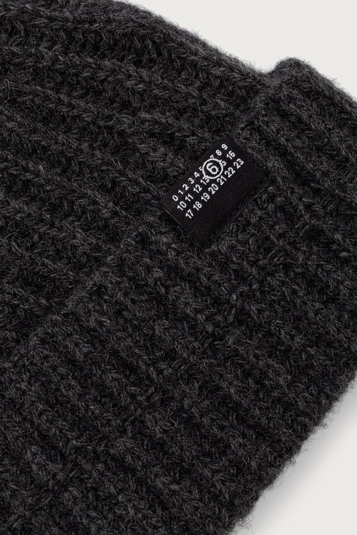 Akcesoria MM6 Maison Margiela czapka beanie z wełną S52TB0016.M13285 szary