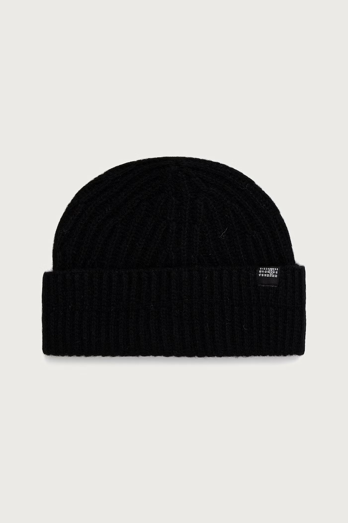 MM6 Maison Margiela pletená čepice s vlnou černá S52TB0016.M13285