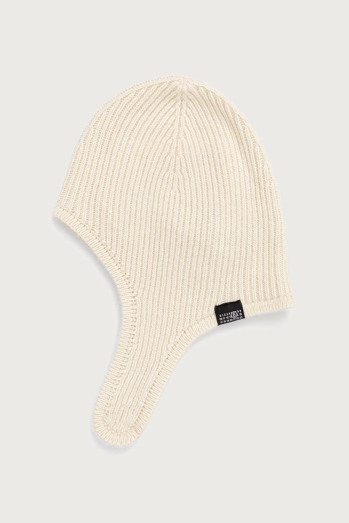 MM6 Maison Margiela czapka z wełną S52TB0015.M13293 beżowy AW26