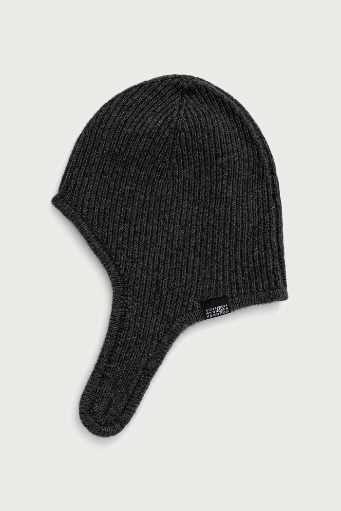 MM6 Maison Margiela czapka z wełną S52TB0015.M13293 szary AW26