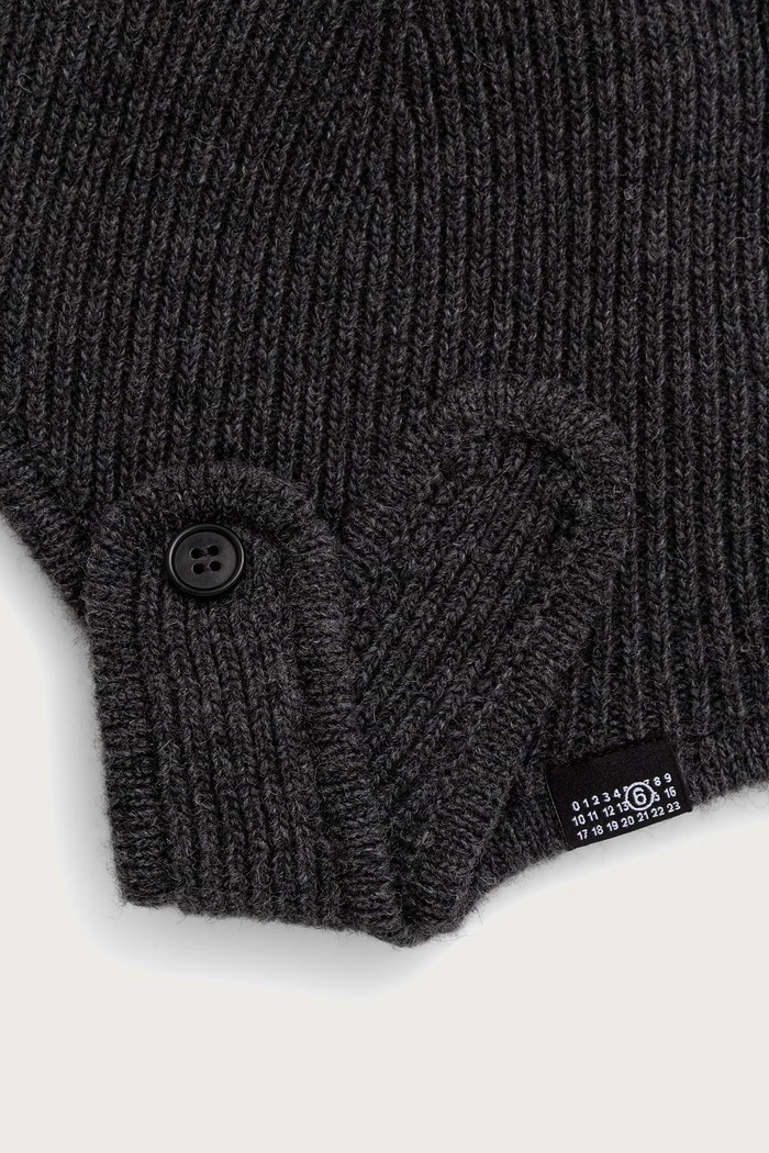 MM6 Maison Margiela czapka z wełną szary S52TB0015.M13293