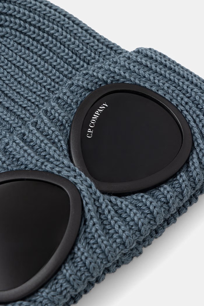 Akcesoria C.P. Company czapka beanie wełniana 21CMAC742A005509A niebieski