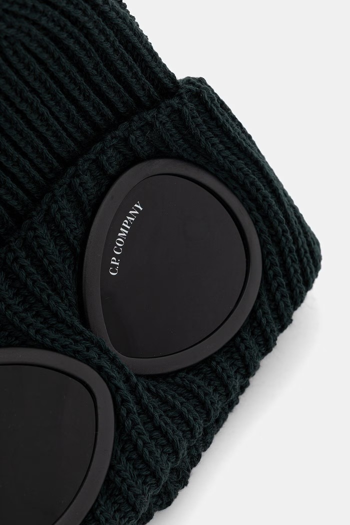 Akcesoria C.P. Company czapka beanie wełniana 21CMAC742A005509A zielony