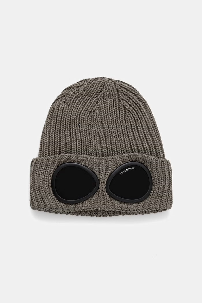 C.P. Company czapka beanie wełniana zielony 21CMAC742A005509A