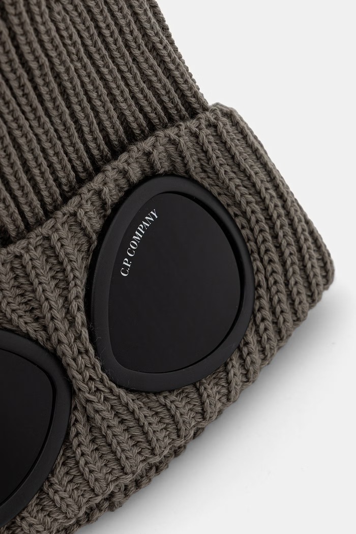 Akcesoria C.P. Company czapka beanie wełniana 21CMAC742A005509A zielony