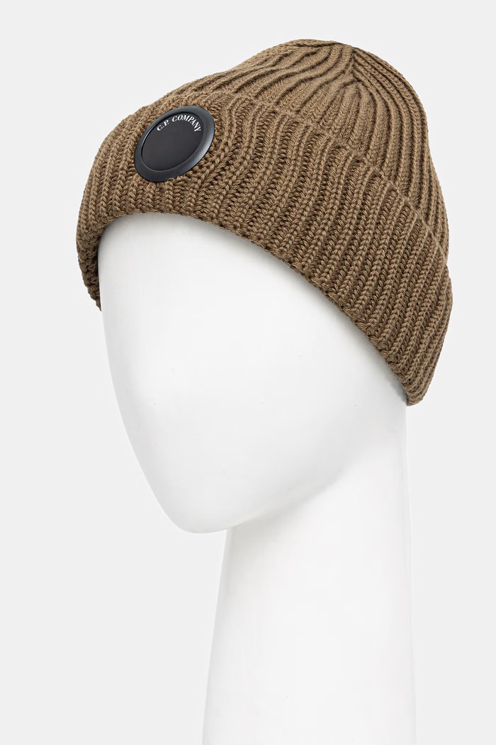 C.P. Company czapka wełniana 21CMAC739A005509A zielony AW26