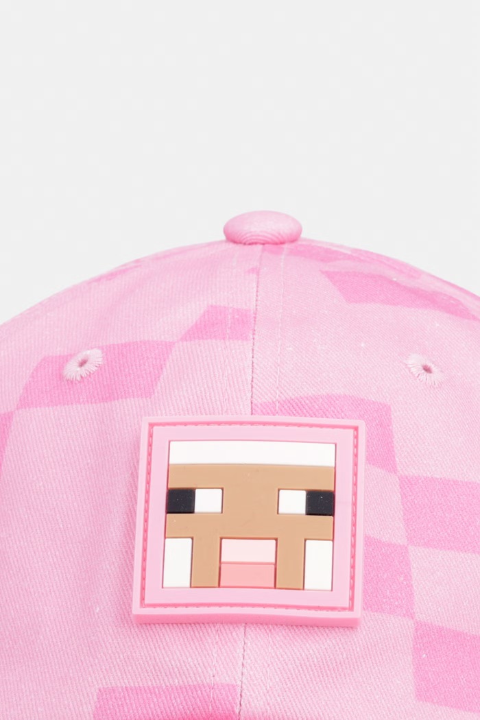 Herschel czapka bejsbolówka bawełniana Minecraft Sylas 50770.07616 różowy AW26