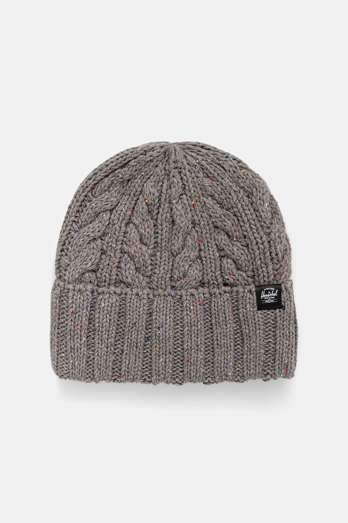 Herschel czapka beanie z dodatkiem wełny Ellis Cable szary 50751.07526