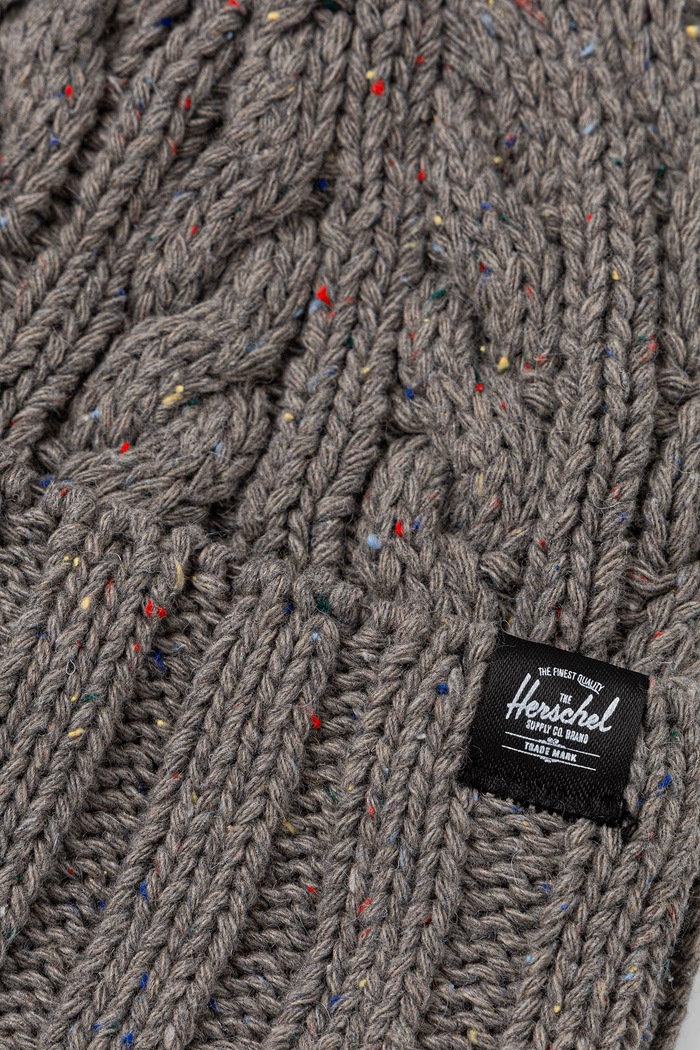 Akcesoria Herschel czapka beanie z dodatkiem wełny Ellis Cable 50751.07526 szary