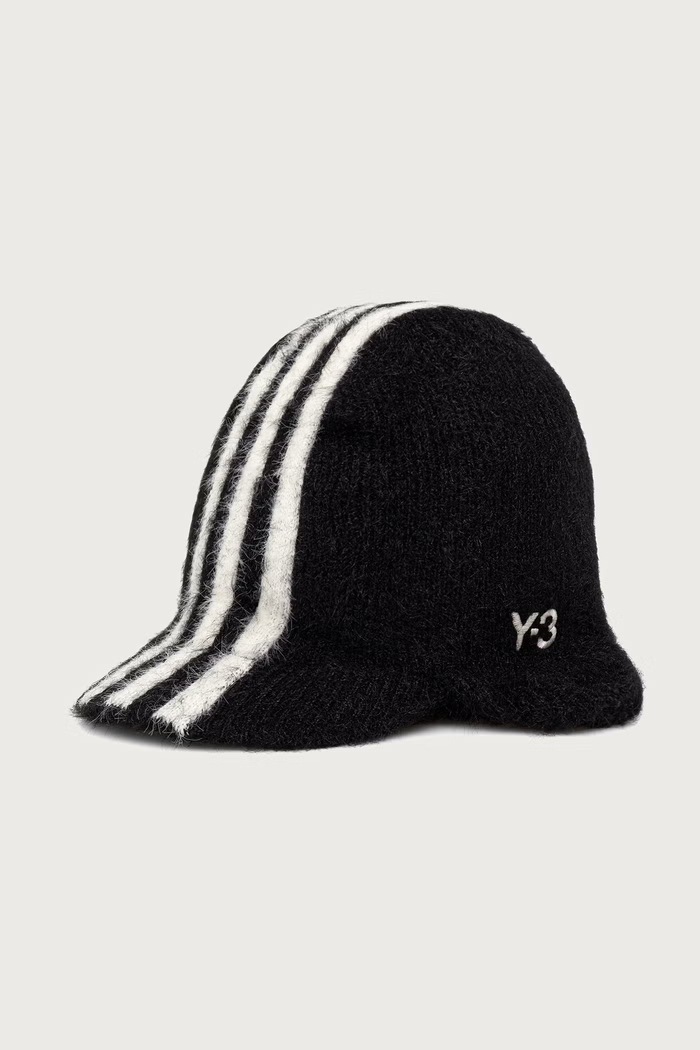 Y-3 3S BONNET czapka uszatka czarny KV2908