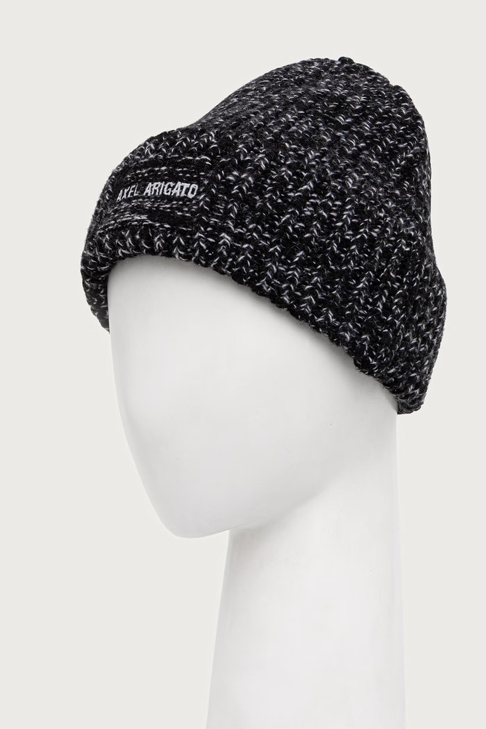 Axel Arigato Flock czapka beanie z wełną X4245002 czarny AW26