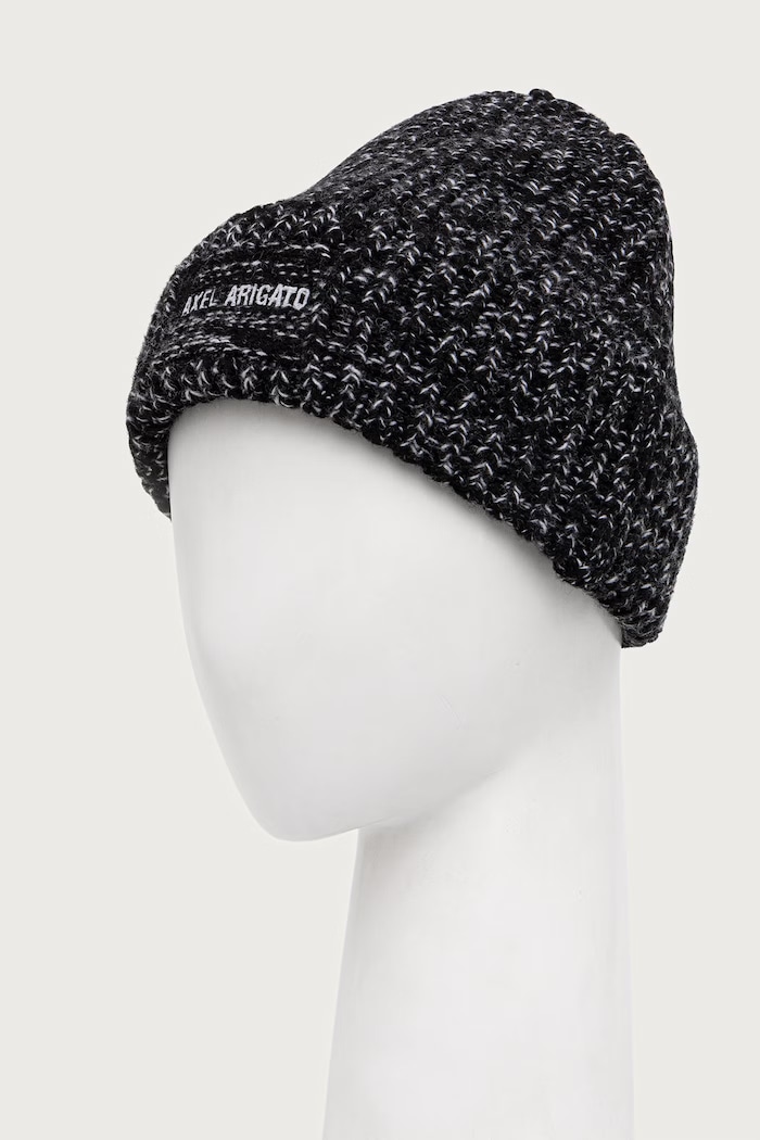Axel Arigato Flock czapka beanie z wełną X4245002 czarny AW26