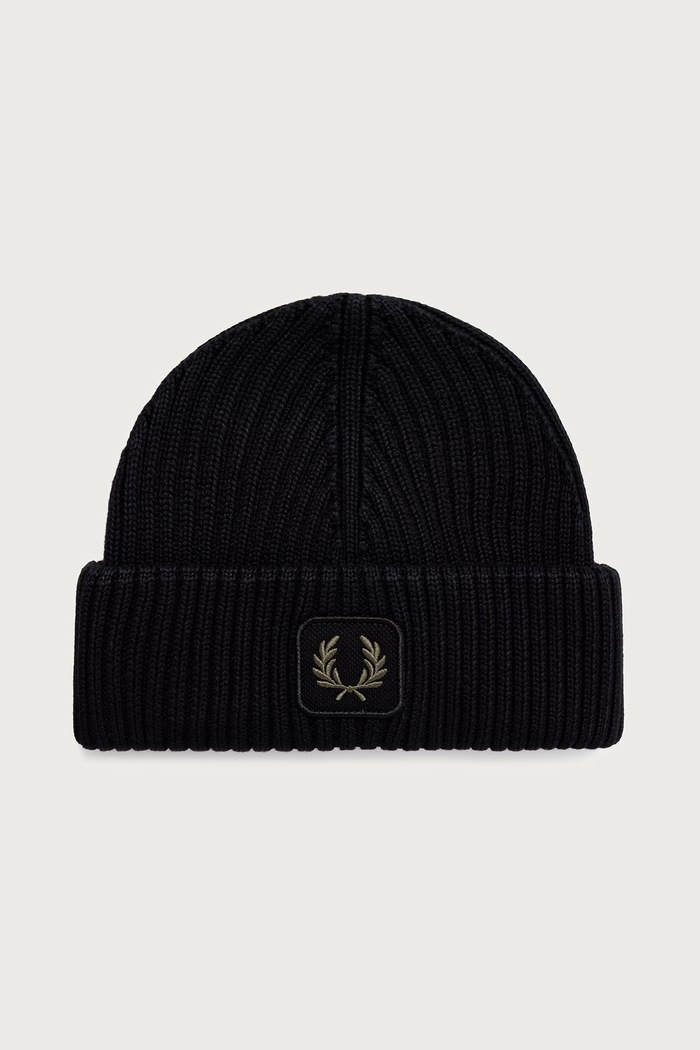 Fred Perry czapka bawełniana czarny C1138.102