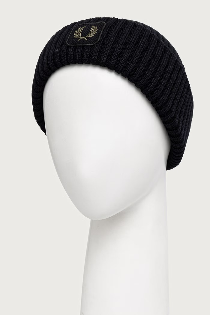 Fred Perry czapka bawełniana C1138.102 czarny AW26