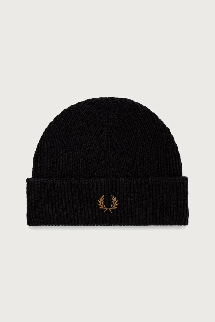 Fred Perry Czapka beanie wełniana czarny C3306.102