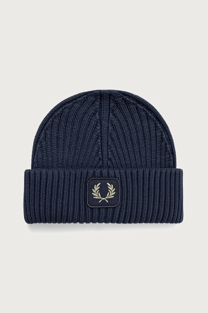 Fred Perry czapka beanie bawełniana granatowy C1138.738