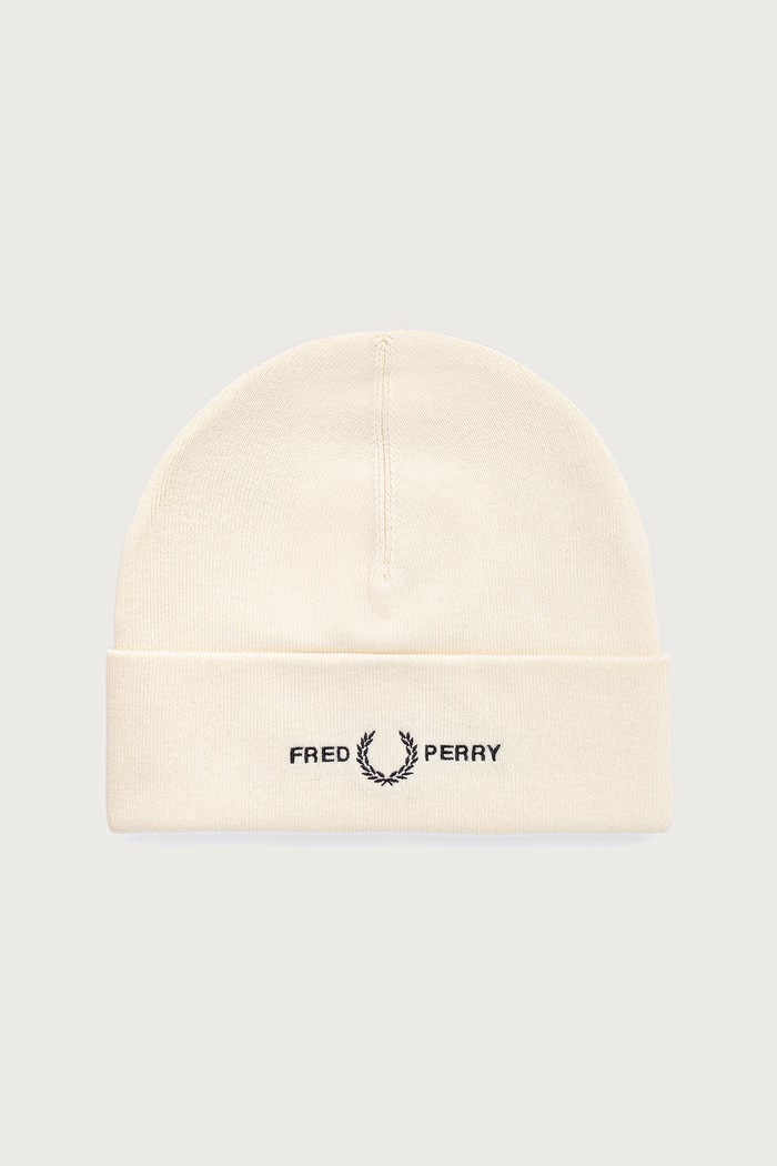 Fred Perry Czapka beanie z bawełną beżowy C3300.08D